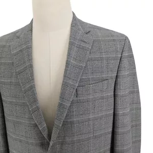 Blazer cappotto sportivo Michael Kors uomo vestibilità classica elasticizzato a quadri grigio a quadri 42R - Foto 1 di 8