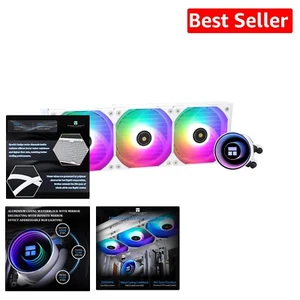 360 White ARGB Water Cooling CPU Cooler with 3 Fans – Elegant and Efficient - Picture 1 of 8