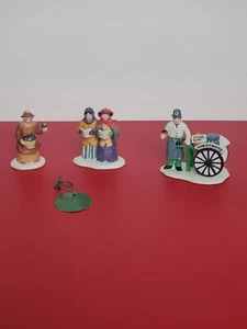 Department 56 Dickens' A Christmas Village, Carols Violet & Chestnut Vendor 3pcs - Picture 1 of 7