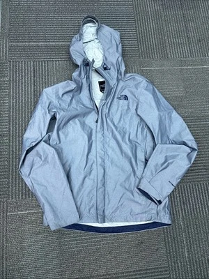 Jaqueta com capuz The North Face HyVent impermeável cinza masculina pequena LEIA - Imagem 1 de 4