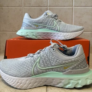 Scarpe da corsa Nike React Infinity Run Flyknit 3 Platinum da donna taglia 9,5 da uomo taglia 11 - Foto 1 di 5