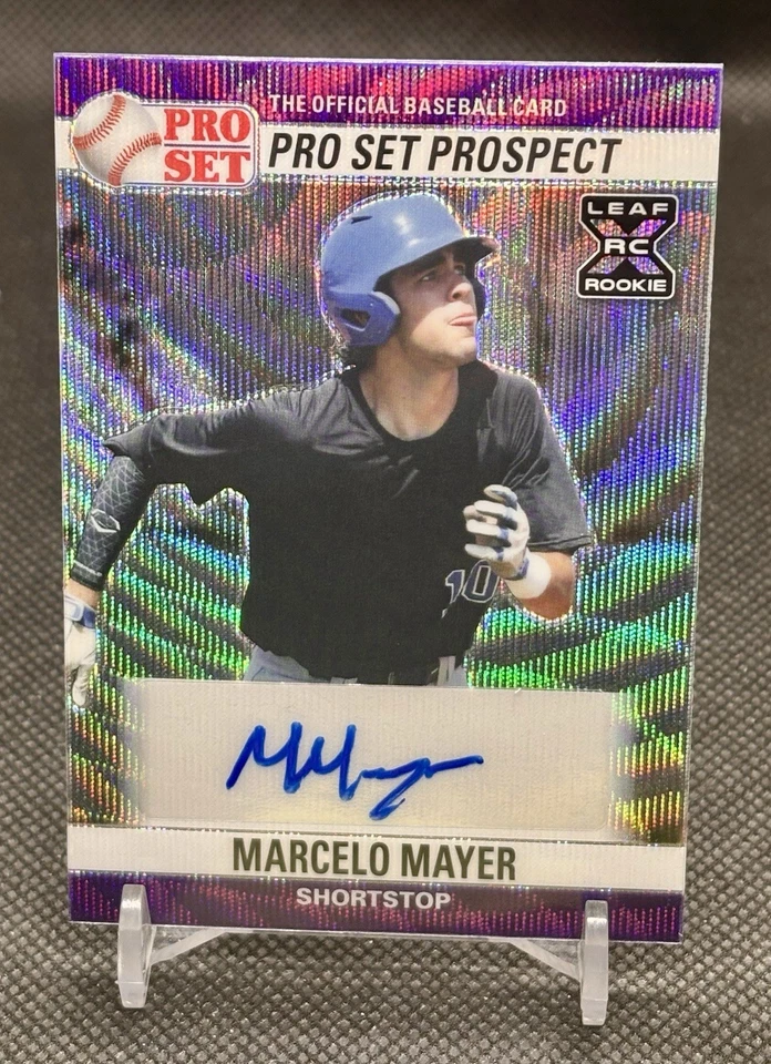 2021 Leaf Pro Set Metal - Autographs Marcelo Mayer #PA-MM7 Purple Wave /20 🔥 - Image 1 of 3