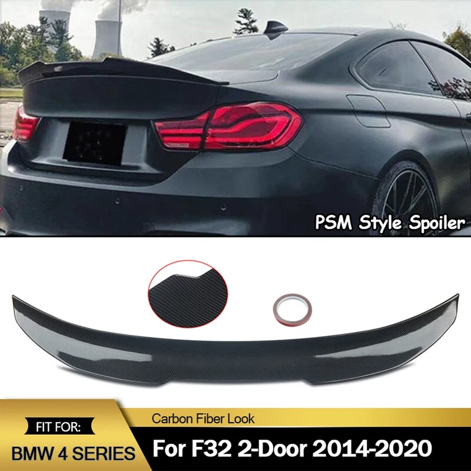 Rear Spoiler Wing Lip PSM Style For 14-20 BMW 4-Series F32 430i 435i Carbon Look Foto 1 de 4