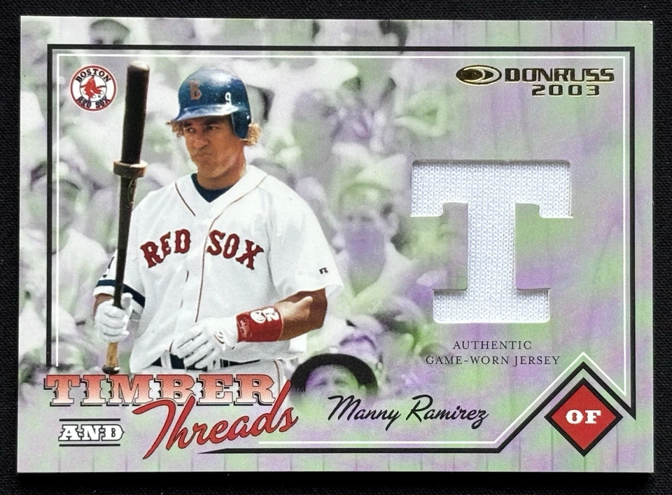 2003 Donruss Timber & Threads /500 Manny Ramirez #TT38 NICE CARD GOOD CONDITION - Image 1 of 2