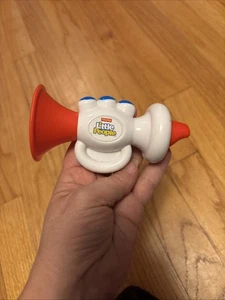 Fisher Price Ride On Toy Horn Replacement White Trumpet Works Rare - Picture 1 of 5