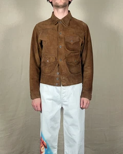 Ralph Lauren RRL Roughout ‘Alston’ Brown Suede Jacket With Tags SZ M Trucker - Picture 1 of 19