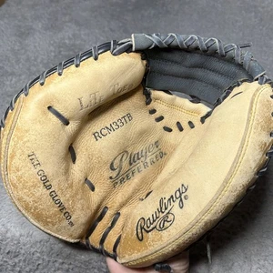 Rawlings RCM33TB Left Hand Throw LHT Leather Catcher's Baseball Mitt Glove - Bild 1 von 17