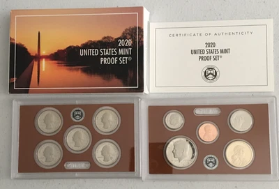 2020 S United States Mint Clad Proof 10 Coin Set w/Box + COA (NO W Nickel) - Image 1 of 3