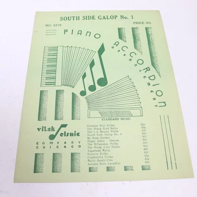 Partituras de acordeão para piano Southside Gallop nº 1 1936 Vitak-Elsnick Co - Imagem 1 de 4