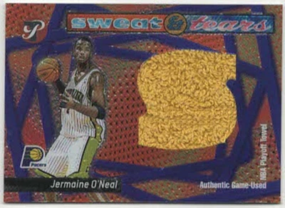 2001/02 Topps Pristine Jermaine O'Neal "Sweat & Tears" Playoff GU Toalla #IP-JO Foto 1 de 2