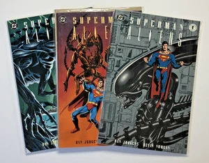 🔴 Superman Aliens #1-3 (DC + Dark Horse, 1995) RARE Complete High Grade Set 🔥 - Picture 1 of 3