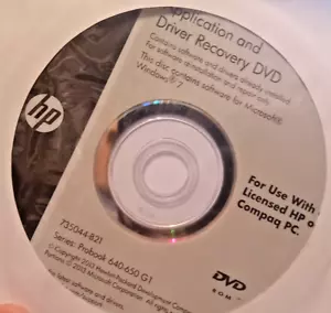 NEW! HP Application & Driver Recovery DVD Win 7 Probook 640/650 G1 -735044-B21 - Picture 1 of 1