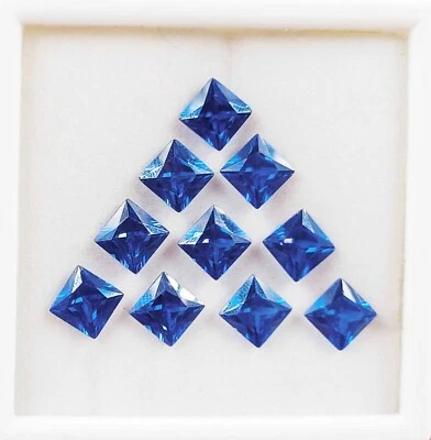 Wonderful Blue Sapphire Lot Natural 8x5mm Princess Cut Loose Gems Best Offer AUX - Image 1 of 4