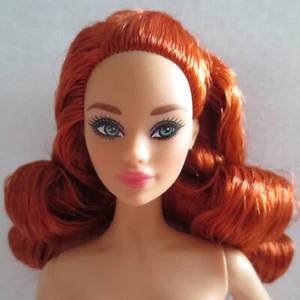 NEW! 2022 Barbie Christmas Holiday Doll ~ Red Hair Redhead Model Muse ~ Nude - Picture 1 of 3