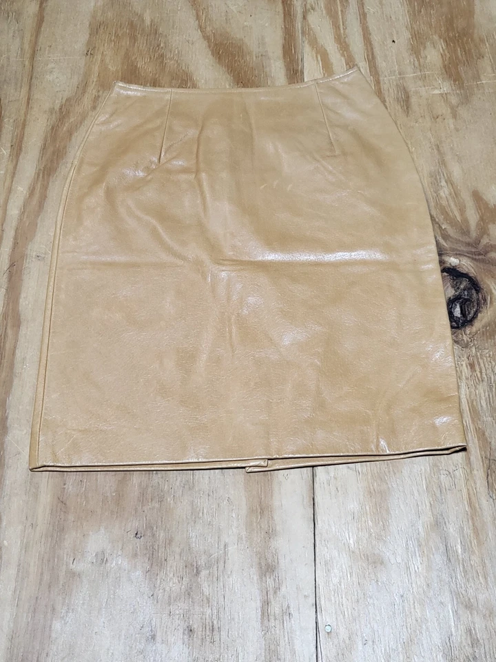 Trek New York Genuine Leather Skirt Women 4 Honey @J9 - Image 1 of 4