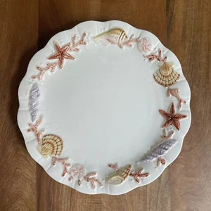 Vintage Otagiri Seashell Trompe L’Oeil Sea Shell Ocean 8" Ceramic Plate Japan - Picture 1 of 5