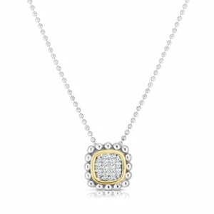 Phillip Gavriel Design Diamond Necklace 18k Gold Sterling Silver Popcorn Design - Picture 1 of 6