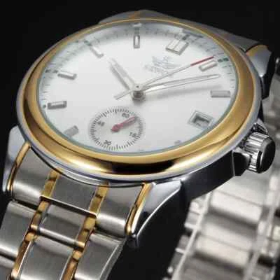 Reloj Pulsera Hombre Completo Acero Fecha Automática Automático Reloj Mecánico Segundero Pequeño Foto 1 de 4