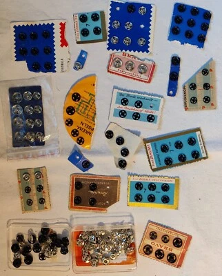 Knöpfe Druckknöpfe zum Annähen Silber Schwarz NEU + GEBRAUCHT Konvolut - Bild 1 von 4