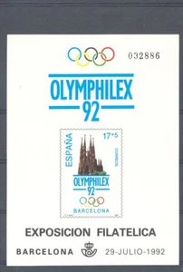 1992 PRUEBA OFICIAL EDIFIL 26 OLYMPHILEX 92 BARCELONA AROS OLIMPICOS TC11061 - Imagen 1 de 1