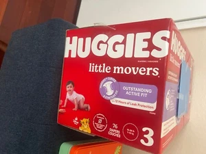 Huggies Size 3 Diapers, Little Movers Baby Diapers, Size 3 (16-28 Lbs), 76 Count - Picture 1 of 1