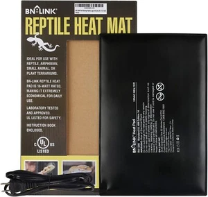 BN-LINK Heating Pad Mat for Turtles, Lizards, Frogs, and Other Reptiles 8*12inch - Picture 1 of 8
