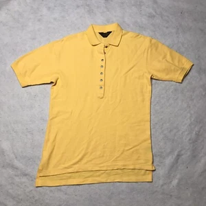 VINTAGE Eddie Bauer Polo Shirt Mens Small Yellow Short Sleeve Cotton - Picture 1 of 6