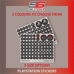 PlayStation Stickers Simulator Wheel/Controller 7.5 9 10mm for BACKLIT BUTTONS - Picture 1 of 8