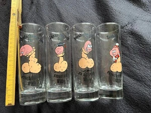 Gay Le Willy Longdrink Gläser 4er Set Top Zustand Witzig Mega Cool - Bild 1 von 7