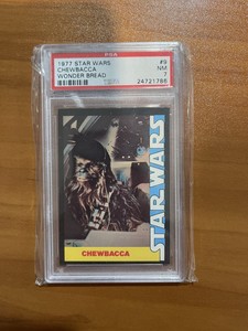 1977 Star Wars Wonder Bread #9 Chewbacca - PSA 7 NM