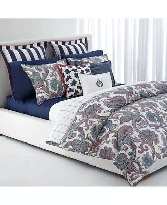 Комплект из 3 пододеяльников и наволочек Ralph Lauren Carter Paisley King 385 долл. США новые нераспакованные - Изображение 1 из 4