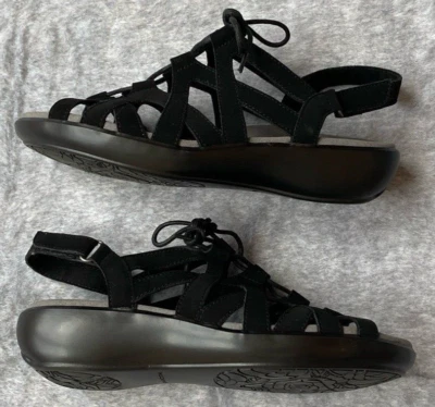 Sandalias Rockport Gladiator para mujer negras de gamuza talla 6 Foto 1 de 4