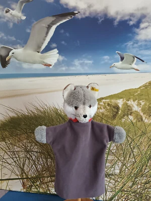 Handpuppe Fuchs von STEIFF mit Knopf ca. 27 cm groß - Bild 1 von 3