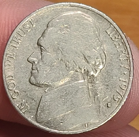 1975 D Jefferson Nickel Error Doubled Mint Mark Full Cover