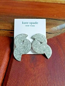 Kate Spade - Mod Jakobsmuschel - Pave Statement Ohrstecker - klar - Neu mit Etikett - $ 88 B2 - Bild 1 von 4