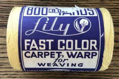 Urdimbre de algodón LILY vintage para tejer arte. #414 800 yardas/8 oz. AMARILLO Foto 1 de 4