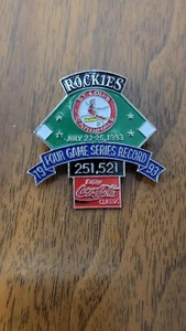 1994 Colorado Rockies #4 pin Coca Cola 7-11 pin St Louis Cardinals 4 game record - Picture 1 of 3