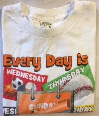 Белая футболка Alstyle для мальчиков 100% хлопок Every Day Is Gameday размер Small - Изображение 1 из 4