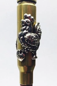 Zodiac Love Bullet "Rooster" Silver Pendant - Picture 1 of 3
