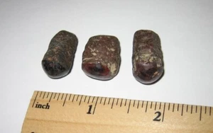 3 SMALL 0.4"- 0.8" POLISHED / ROUGH 'STAR' RUBY SAPPHIRE CRYSTALS INDIA 21.8g *1 - Picture 1 of 3