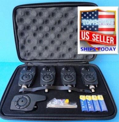 Top Advanced Electrónico LED Pesca Carpa 4+1 Estuche Alarma Mordedura Foto 1 de 4