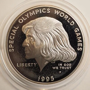 1995 P SPECIAL OLYMPICS PROOF Commemorative Silver Dollar **** CC31 - Picture 1 of 2