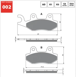 Rear Sintered Brake Pads Fit TRIUMPH 900 Speedmaster 865cc 2013 2014 2015 2016 - Picture 1 of 2