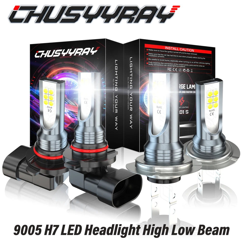 Faros LED de haz alto/bajo 6000 k para Subaru Outback Legacy 2005-2013 2014 Foto 1 de 4