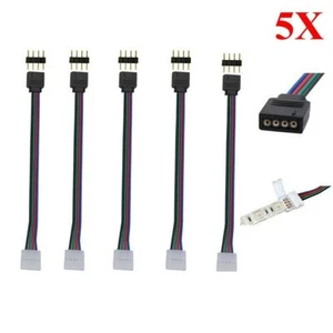 Cable de conexión de enchufe/hembra de 4 PIN para tiras de luces LED RGB 3528 5050 9 cm/3,5 - Imagen 1 de 10