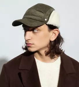 Nuevo PAUL SMITH Hombre Gorra Trampero Verde Pana Piel de Oveja Talla PEQUEÑO NUEVO CON ETIQUETAS $150usd - Imagen 1 de 12