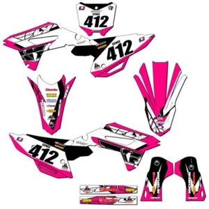2022-2023 CRF 250 R 13 FLY Pink Senge Graphics Kit Compatible with Honda - Picture 1 of 10