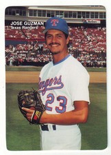 1989 Mother's Cookies Texas Rangers JOSE GUZMAN #25