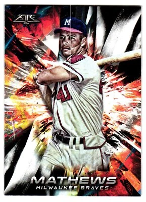 2018 Topps Fire #83 Eddie Mathews - Image 1 of 2