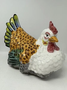 Ancien coq de poule en céramique émaillée TIC TIC - Envoi rapide ! - Photo 1 sur 17